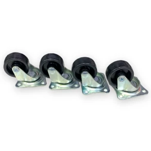 Kit 4 Mini Rodinhas Rodizio Multiuso 2 Polegadas Plástico 