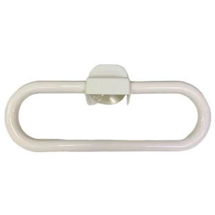 Porta Toalha Branco Com Ventosa Multiuso Plástico 12cm