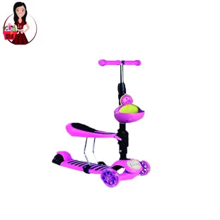Patinete Infantil Com Assento 3 Rodas Patinho Rosa