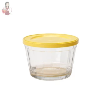 Tigela Bowl Americano De Vidro C/ Tampa Plástica 350ml Nadir