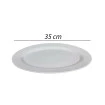 Travessa Bandeja Rasa De Melamina Branca Oval 35 cm sakes