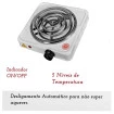 Fogareiro Elétrico Grande 1Boca Portátil 1000w Camping