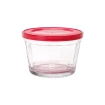 Tigela Bowl Americano De Vidro C/ Tampa Plástica 350ml Nadir