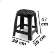Banqueta Banco Adulto Preta Santana 47 Cm 110 Kg Reforçado