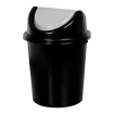 Lixeira Fechada Preto com Tampa Basculante 27 Litros Plasnew