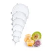 Jogo 6 Tampas de Silicone Reutilizável Elástica para Potes