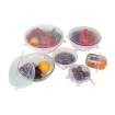 Jogo 6 Tampas de Silicone Reutilizável Elástica para Potes
