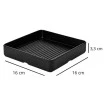 Forma Assadeira Mini De Melamina Gourmet Quadrada Black 16cm
