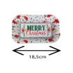 Kit Com 6 Mini Travessas De Metal Para Mesa Natalina 18,5cm
