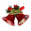 Sino Merry Glitter Com 2pçs Natalino Decoração Enfeite Natal