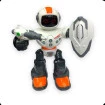Brinquedo kids Buddy Robot Plast Gira 360 C/ Som e Luz