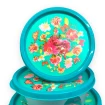 Conjunto De Potes 3pçs Plásticos 210ml Garden Empilhavél