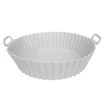 Forma Silicone Para Air Fryer Antiaderente 20cm Redonda 
