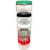 Pote Organizador Gira e Trava 530ml Com Tampa Colorida 