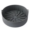 Forma De Silicone Air Fryer Redonda Alça Reutilizável 19cm