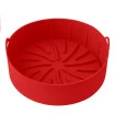 Forma De Silicone Air Fryer Redonda Alça Reutilizável 19cm