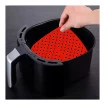 Tapete Quadrada Silicone Para Air Fryer 18,5cm Reutilizável