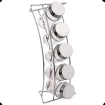Porta Condimentos de Vidro Redondo Transparente 6 Pcs Euro 