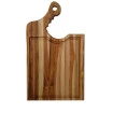Tábua De Corte De Carne Ergonômica Madeira Teca 48X28X2 Cm