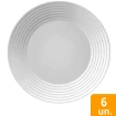 6 Pratos Saturno Fundo 23,5 cm Duralex