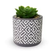 Kit 3 Mini Vaso Decorativo com Suculenta Artificial 
