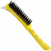 Kit 12 Escovas de Aço com Raspador Cabo Plástico