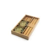 Kit Sushi 6 Peça Tigela Oriental Japones Hashi Bambu