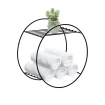 Prateleira Aramada Arthi 30x30x18cm Redonda Metal Black