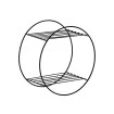 Prateleira Aramada Arthi 30x30x18cm Redonda Metal Black