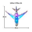 Brinquedo Avião A380 C/ Luz Som Divertido Rodinha Crianças
