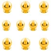 Kit 10 Puxador Bola Grande Dourado com Parafuso