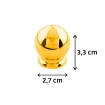 Kit 10 Puxador Bola Grande Dourado com Parafuso