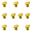 Kit 10 Puxador Para Moveis Oval Dourado Grande Com Parafuso