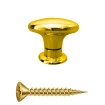 Kit 10 Puxador Para Moveis Oval Dourado Grande Com Parafuso