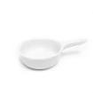 Conjunto 4 Mini Panelinha de Porcelana Branca C/ Cabo 50ml