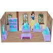 Brinquedo Mini Sala Das princesas Disney Roxo e Azul