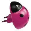 2 Abajur Luminaria Joaninha tomada Infantil Luz Led Noturna 