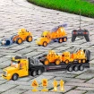 Caminhão Prancha De Controle Remoto Com Tratores E Veículos