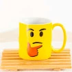 Caneca Emoticon Emoji Amarela De Porcelana 300 ml Terramada