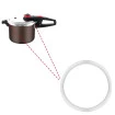 Borracha Panela de Pressão Clock Silicone Transparente 6 Lts