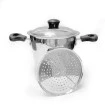Cuscuzeira Olla Inox com 3 pçs Panela de Cuscuz