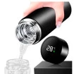 Garrafa Térmica LED Com Medidor Temperatura Squeeze Portátil