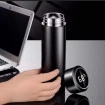 Garrafa Térmica LED Com Medidor Temperatura Squeeze Portátil