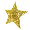 Estrela com Gliter Vazada Dourada 22cm Decoração de Natal - Magizi