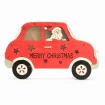 Papai Noel No Carro Madeira Pintada Iluminado Com Led Magizi