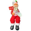 Enfeite Natal Papai Noel Gourmet C/prato Sentado 54cm