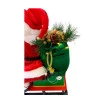 Enfeite de Natal Papai Noel Trenzinho 40CM Luz Musica Magizi
