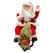 Enfeite de Natal Papai Noel Trenzinho 40CM Luz Musica Magizi