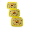 Conjunto C/3 Potes Retangulares Salada 220ml Jaguar