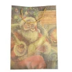 Sacola Kraft Decorada Estampada Papai Noel 32X24X8CM Magizi
